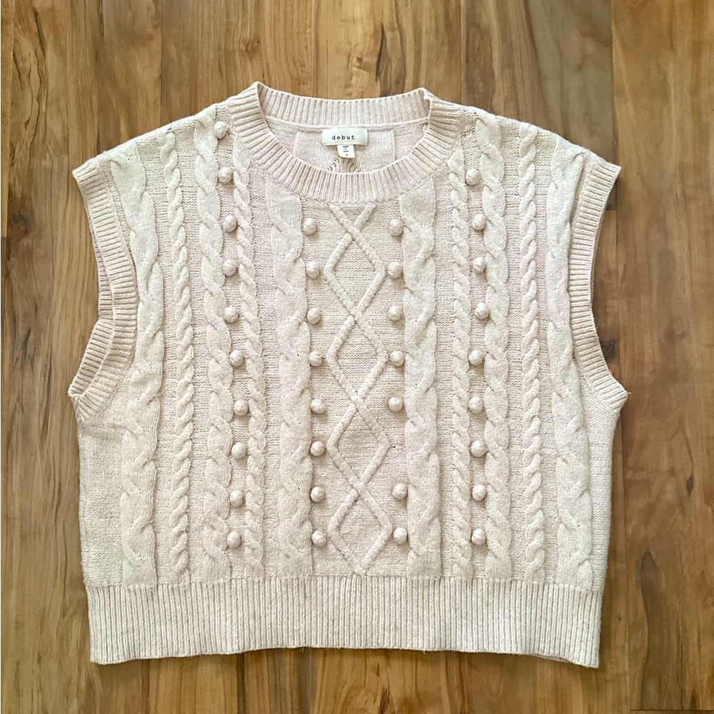 Debut Cream Womens Sweater Vest